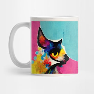 Abstract Cat Mug